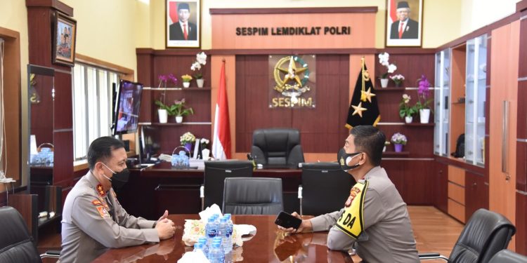 Kunjungan Kerja Kapolda Jabar, Irjen Pol Rudy Sufahriyadi, di ruang kerja Kasespim Polri, Irjen Pol Drs. Rokhmad Sunanto, Rabu (23/9/2020)