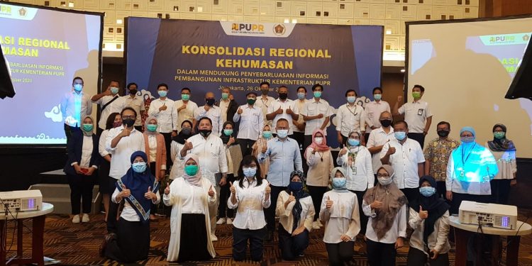 Kegiatan Konsolidasi Regional Kehumasan dalam Mendukung Penyebarluasan Informasi Pembangunan Infrastruktur PUPR tahun 2020, di Yogyakarta, Senin (26/10/2020)