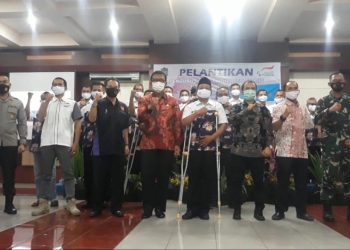 Bupati Ciamis, Herdiat Sunarya bersama pengurus NPCI Ciamis
