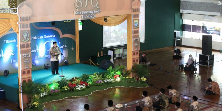 STQ ke-37 Tingkat Kota Bandung 2020, di Masjid Agung Al Ukhuwah Kota Bandung, Selasa (15/12/2020