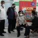 Penyuntikan perdana vaksin Covid-19, di Puskesmas Kersanagara,  Kota Tasikmalaya, Jumat, (29/01/2021)