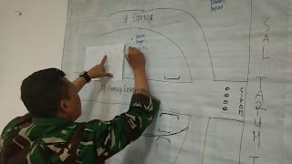 Kolonel Chb Widodo saat Rapat Diskusi Trestrek di Aula Kecamatan, Senin (15/2/2021)