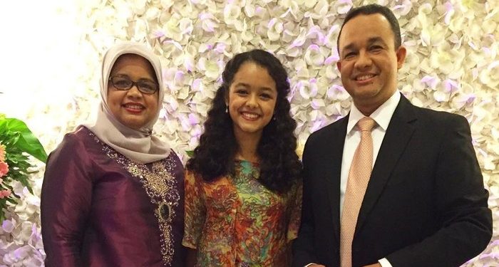 Gubernur Anies Baswedan dan keluarga (foto:ist)