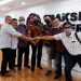 Ketua DPD PDI Perjuangan Ono Surono bersama Bupati dan Wabup Kuningan (foto:ist)