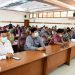 Pimpinan dan Anggota Komisi I DPRD Jabar gelar rapat pembahasan Calon Persiapan Daerah Otonomi Baru (CPDOB) Kabupaten Indramayu Barat bersama sejumlah stakeholder terkait, bertempat di Kantor Pemkab Indramayu, Kamis (8/4/2021). (Foto : Humas DPRD Jabar).