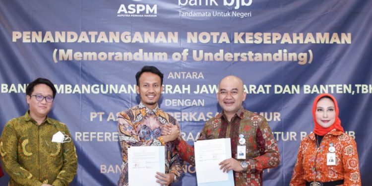 penandatanganan nota kesepahaman (MoU) antara Divisi Kredit Ritel bank bjb dengan PT ASPM