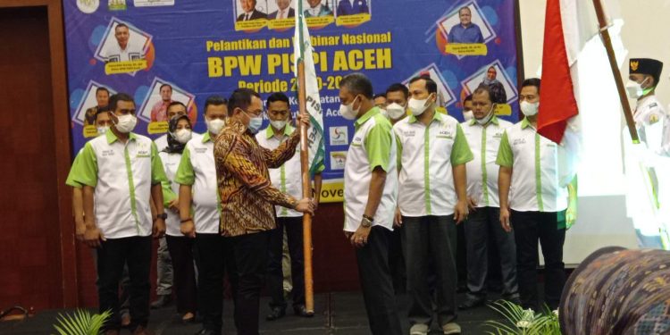 Pelantikan pengurus BPW PISPI Aceh periode 2020 – 2025, secara resmi dilantik PISPI Pusat, di Hotel Hermes Palace Banda Aceh, Sabtu (27/11/2021