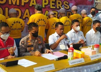 Direktorat Kriminal Khusus (Dirkimrus) Polda Jabar bongkar sindikat penyalah gunaan pengangkutan dan Liquefied Ptroleum Gas (LPG) subsidi se- Jawa Barat. /dok.photo ekpos
