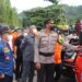 Wakapolres Sukabumi, Kompol R Bimo Moernanda Usai memimpin Apel Gelar kesiapan bencana dengan Forkopinda Kabupaten Sukabumi