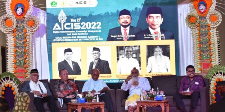 Gelaran Annual International Conference on Islamic Studies (AICIS) Ke-21 tahun 2022 berlangsung di Universitas Hindu Negeri I Gusti Bagus (UHN IGB) Sugriwa Bali./dok.photo hmsuinbdg