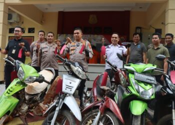 Kapolres Sukabumi, AKBP Maruly Pardede, saat jumpa Pers, Kamis 1 Juni 2023. Di Mapolres Sukabumi