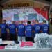 Para tersangka Kasus Narkoba dan  kasus obat keras terbatas Berjejer saat Konfrensi Pers Polres Sukabumi