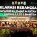 Penjabat Gubernur Jabar Bey Machmudin menyaksikan ikrar setia eks anggota NII kepada NKRI di halaman Makodam III/Siliwangi Bandung, Jumat (14/9/2023) malam.