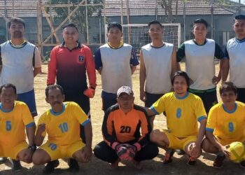 Tim Soccer Lapas II B Warungkiara  dan Tim PWI Kabupaten Sukabumi