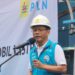 SAMBUTAN-General Manager PLN UID Jakarta Raya, Lasiran saat membuka acara _touring_ mobil listrik dalam rangka uji coba rute mudik Jakarta - Bali di PLN UP3 Ciracas pada Selasa (2/4). (Foto Ist).