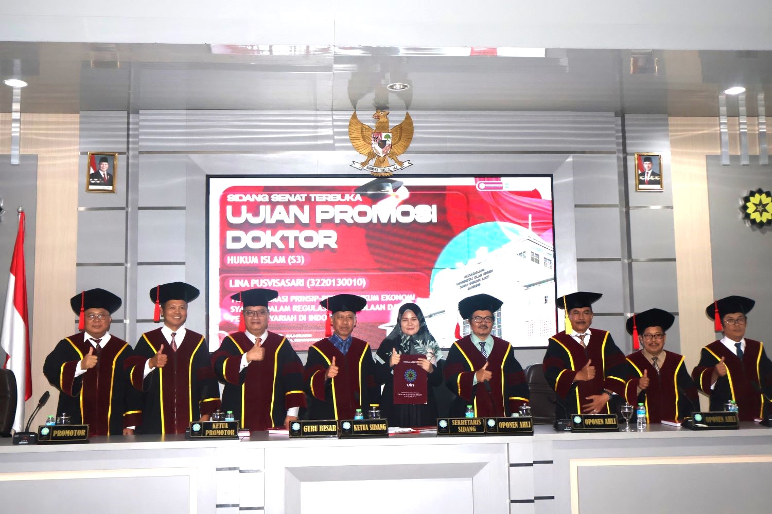 Lina Pusvisasari sukses maraih Doktor Hukum Islam di UIN SGD Bandung./Rabu, (27/08)/bedanews.com