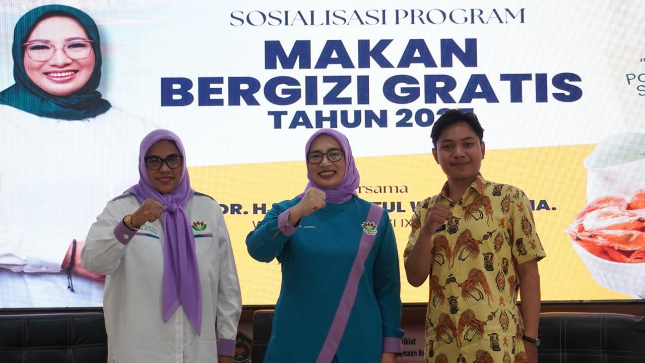 Sosialisasi program makan bergizi gratis di Ambon.