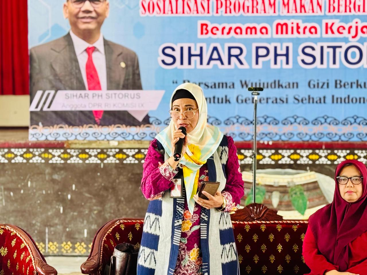 Sosialisasi program makan bergizi gratis di Desa Janji Mauli, Kecamatan Angkola Muara Tais