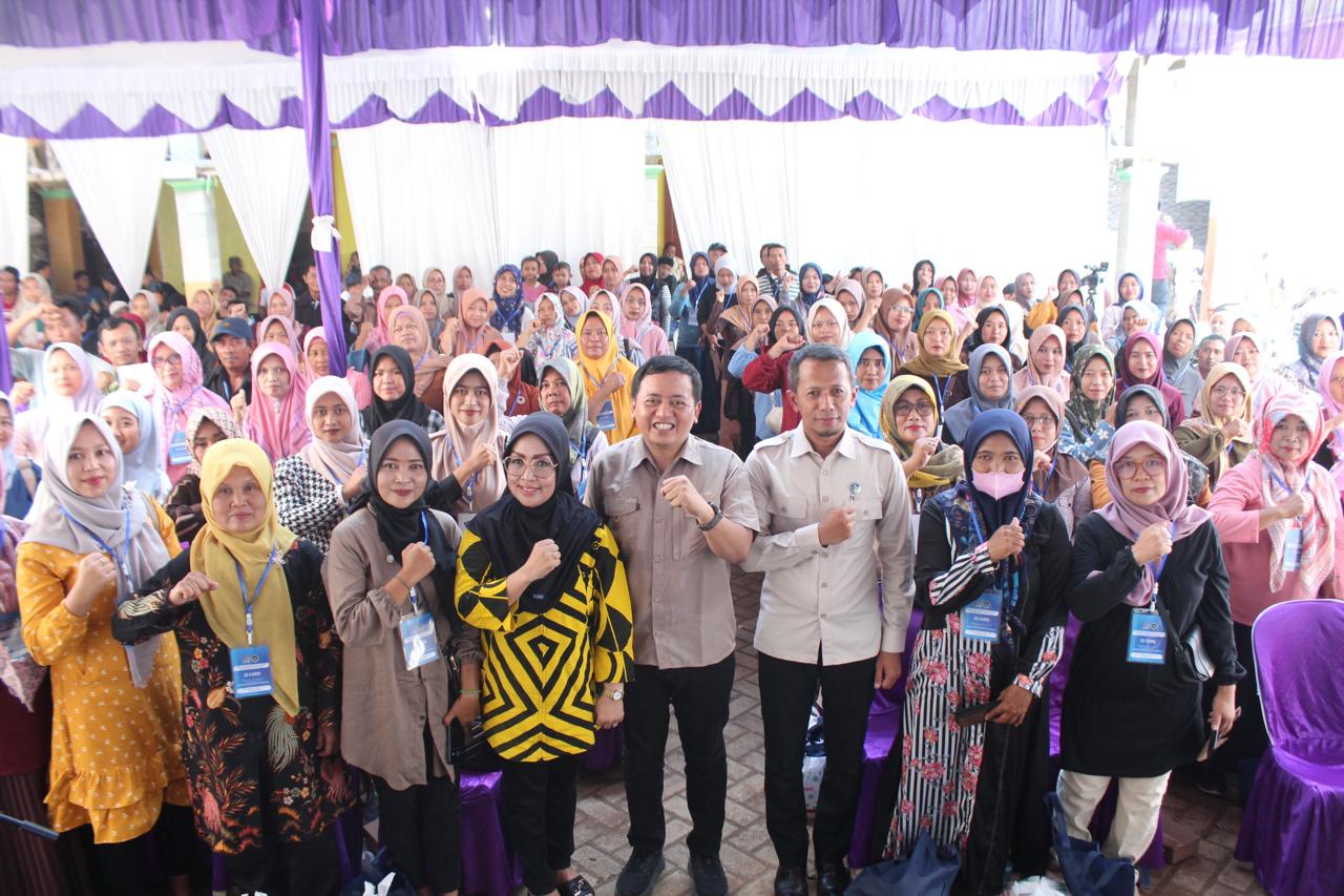 Sosialisasi program makan bergizi gratis di Nganjuk, Jawa Timur.