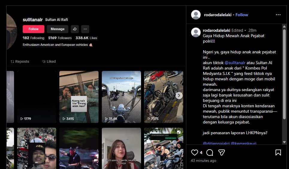 Tangkapan layar IG rodaridalelaki.