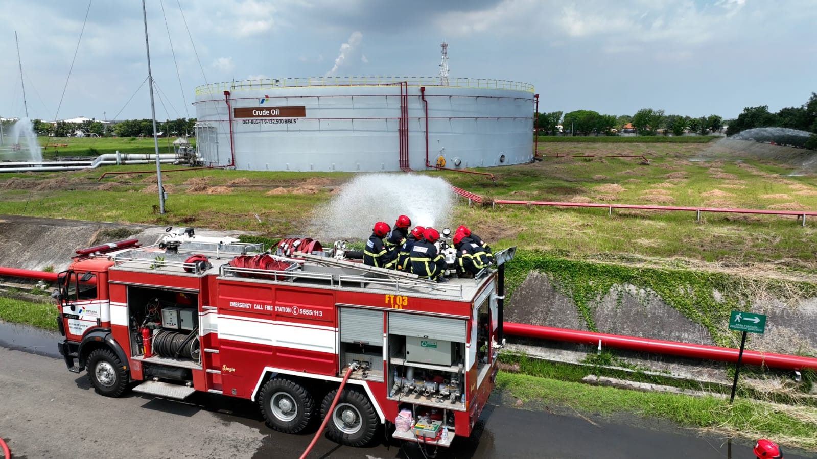 PT Pertamina EP (PEP) Zona 7 menggelar Major Emergency Drill. Foto: Dok