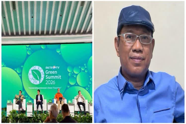 NARASUMBER-Dirut PAM JAYA, Arief Nasrudin bersama narasumber lainnya saat menjadi pembicara dalam acara Metro TV Green Summit 2026-Sugiyanto (SGY)-Emik. (Foto Ist).
