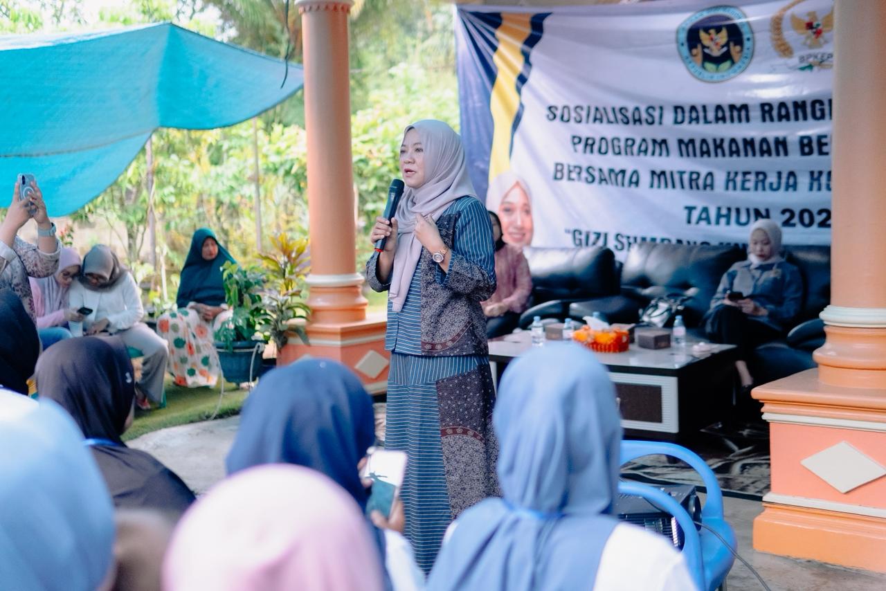 Sosialisasi program makan bergizi gratis di Rokan Hilir.