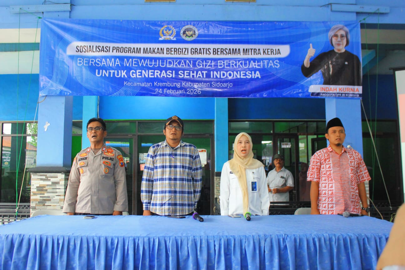 Sosialisasi Program Makan Bergizi Gratis (MBG) digelar di Kantor Desa Rejeni, Kecamatan Krembung, Kabupaten Sidoarjo,