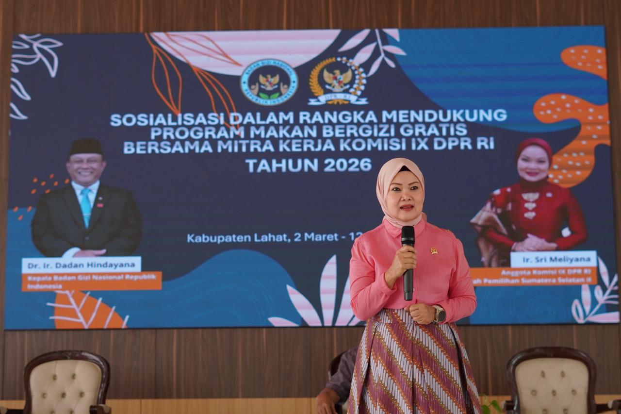 Anggota Komisi IX DPR RI, Sri Meliyana sosialisasi program makan bergizi gratis