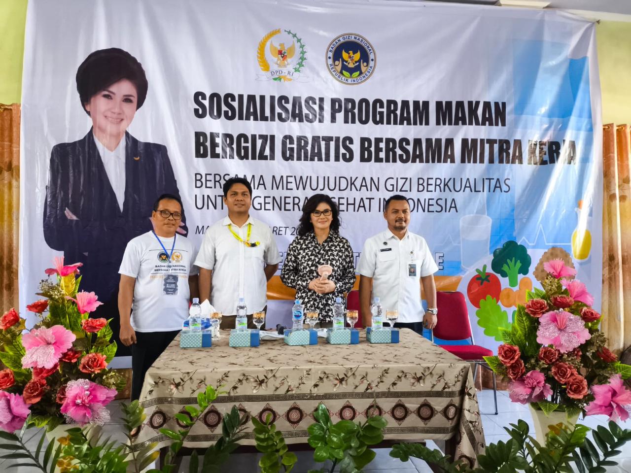 Ketua Komisi IX DPR RI, Felly Estelita Runtuwene, menghadiri kegiatan sosialisasi Program Makan Bergizi Gratis (MBG) yang digelar di SMK Discovery Manado, Singkil Dua, Kecamatan Singkil, Kota Manado, Sulawesi Utara