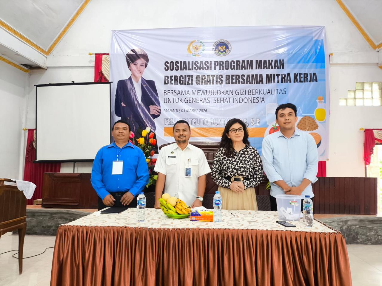 Sosialisasi Program Makan Bergizi Gratis (MBG) di GMAHK Sumompo Kapleng, Mapanget, Kota Manado