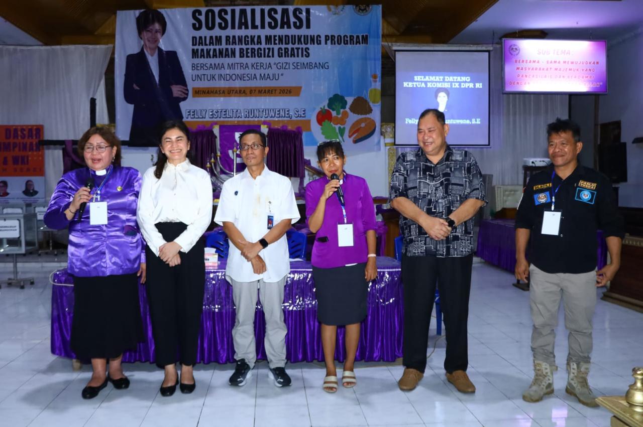 Kegiatan sosialisasi Program Makan Bergizi Gratis (MBG) di GMIM Betania Serei, Kecamatan Likupang Barat, Minahasa Utara, Sulawesi Utara