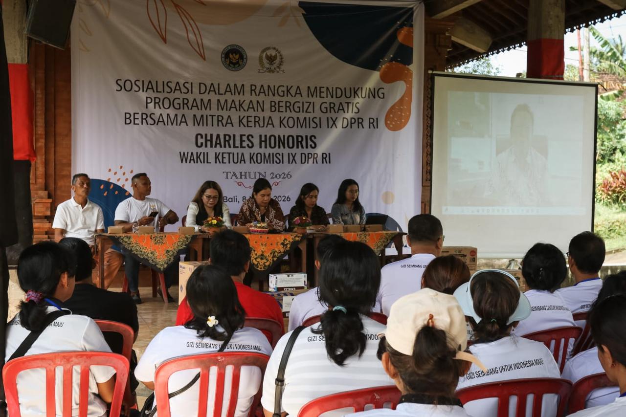 Kegiatan sosialisasi program MBG di Desa Petiga, Kecamatan Marga, Kabupaten Tabanan, Bali