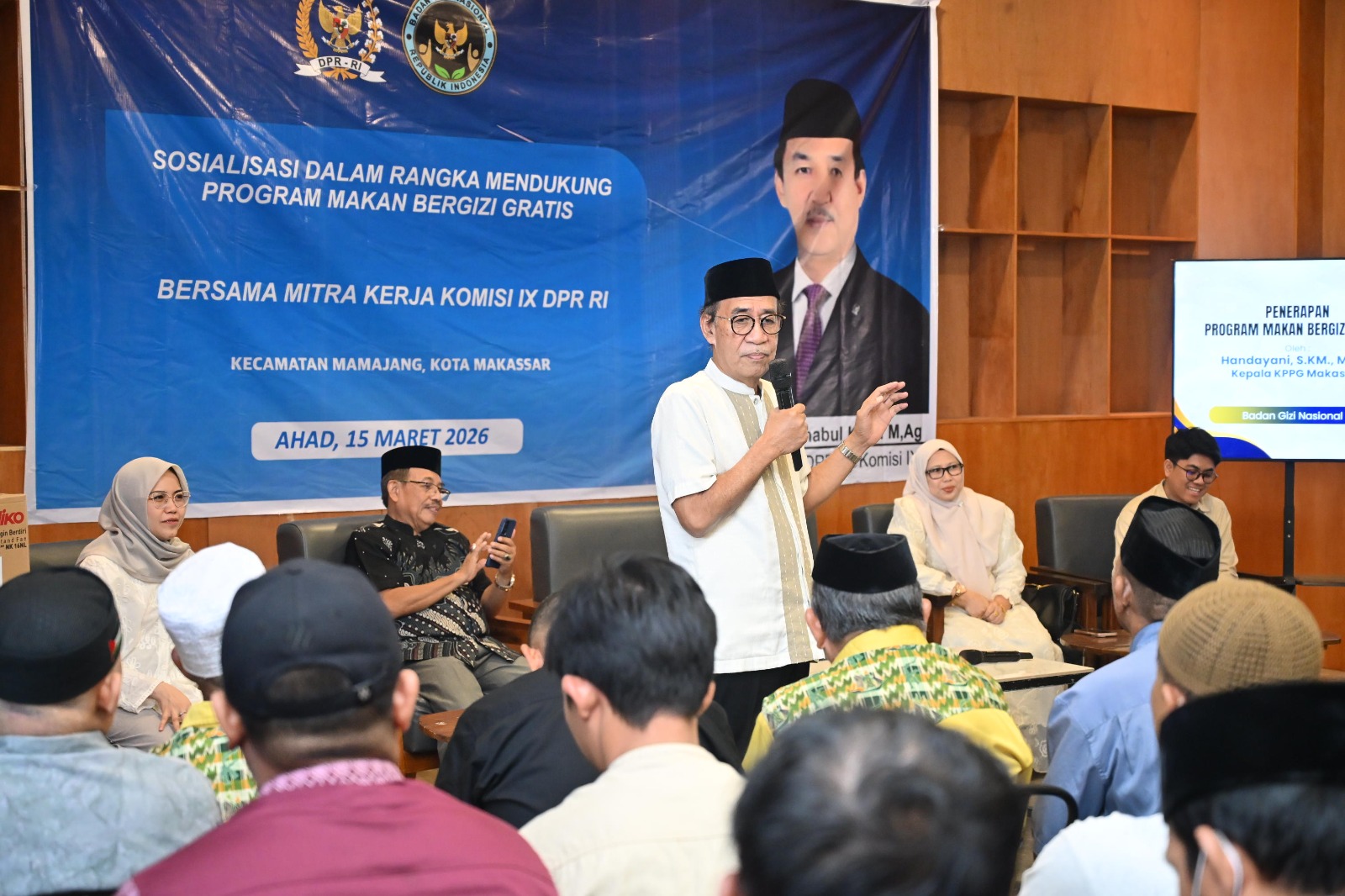 Sosialisasi program MBG di Cafe Vaan In Sky, Tamarunang, Mamajang, Kota Makassar