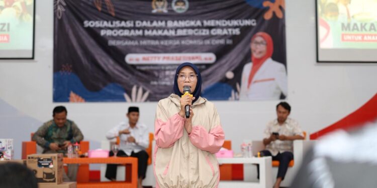 Anggota Komisi IX DPR RI, Netty Prasetiyani sosialisasi program MBG di Cirebon