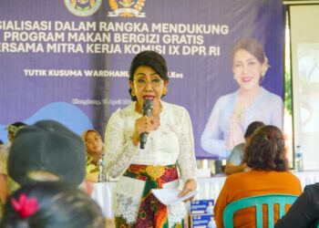 Anggota Komisi IX DPR RI Tutik Kusuma Wardhani sosialisasi program MBG di Klungkung Bali