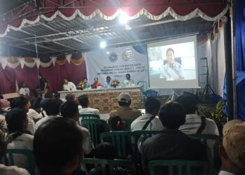 Anggota Komisi IX DPR RI, Charles Honoris sosialisasikan program MBG di Desa Banjar Anyar Kecamatan Kediri, Tabanan