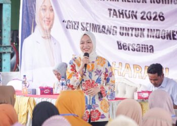 Anggota Komisi IX DPR RI, Maharani sosialisasikan program MBG di Rokan Hilir.
