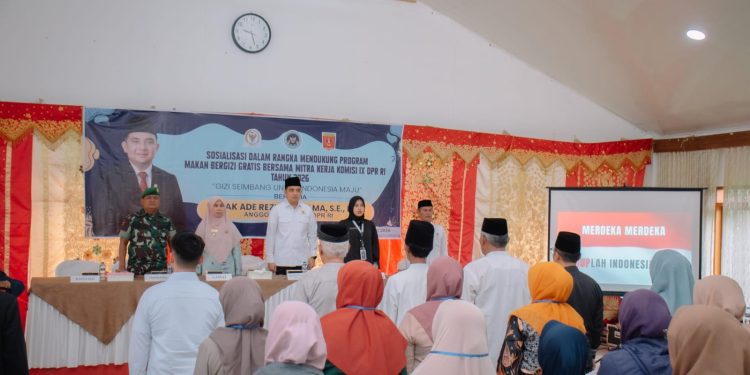 Sosialisasi Program MBG bersama mitra kerja digelar di Aula Serbaguna Aia Kaciak Nagari Kubang Putiah, Kecamatan Batu Hampu, Kabupaten Agam.